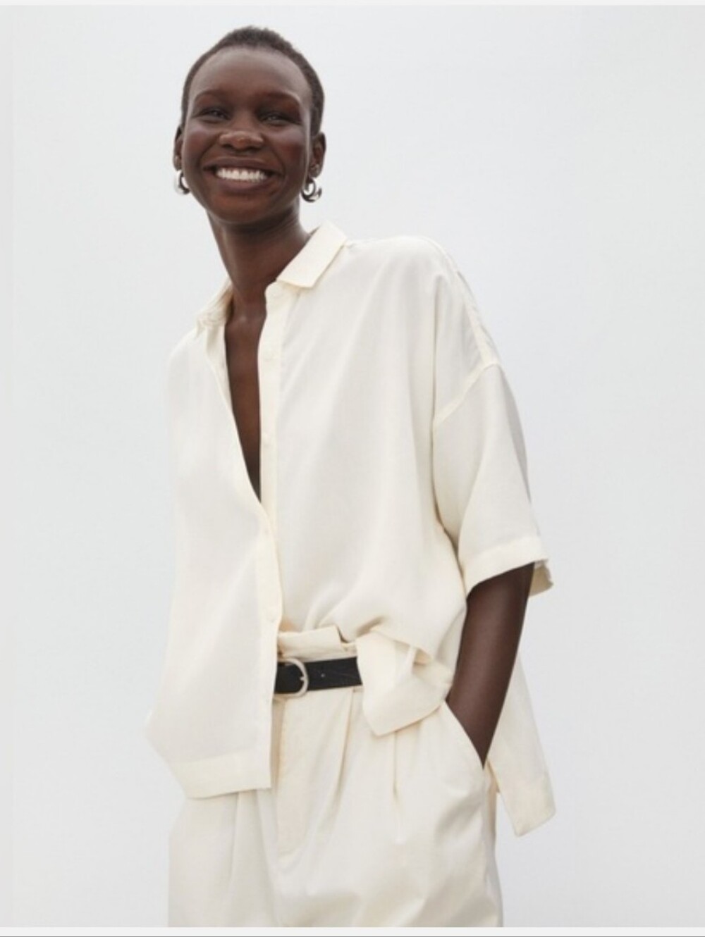 Everlane The Drapey Square Shirt Size XXS